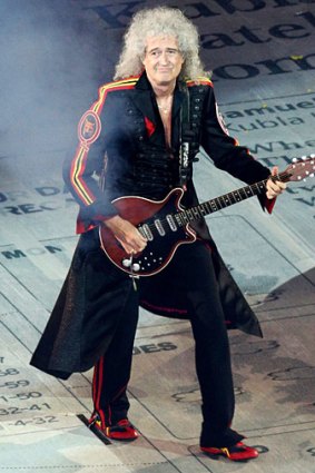 Queen guitarist Brian May performs at the closing ceremony of the London Olympic Games last year.