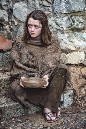 Maisie Williams as Arya Stark in Game of Thrones, season 6.
