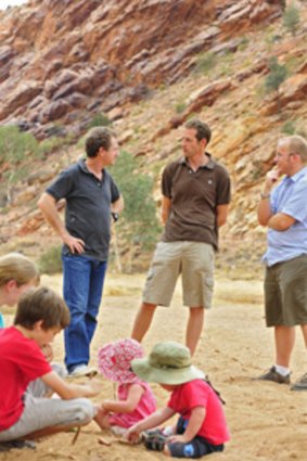 Opposition  ... Dr  Koen de Decker, Dr Colin Marchant and Dr John Wakerman near Alice Springs.