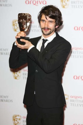 Ben Whishaw with his award for best actor at the Arqiva British Academy Television Awards.