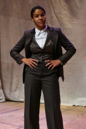 All suited up:  Zahra Newman in Bell Shakespeare's As You Like It. 