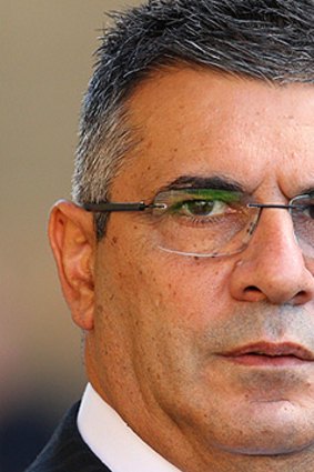 AFL boss Andrew Demetriou keeps quiet on the league's contribution to the stadium.