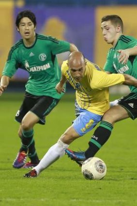 Mark Bresciano in action for Qatar's Al-Gharafa during a friendly in Doha earlier this month.