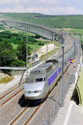In dispute: The route of a high-speed train. Photo: AP