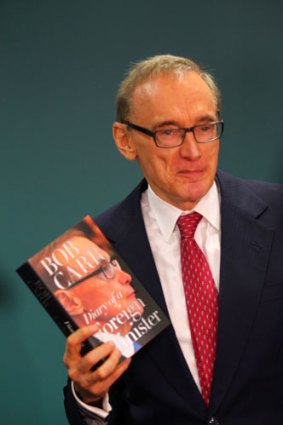 Bob Carr and his new book.