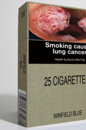 Plain inspiration ... Australian cigarette packaging laws are being considered for  India.