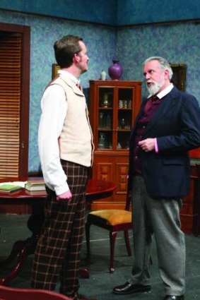 Peter Holland, left, and Pat Gallagher in Gaslight at Canberra Rep.