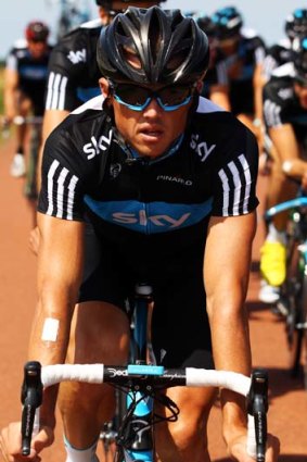 Simon Gerrans of Australia leads Team SKY, 2010 Tour de France.