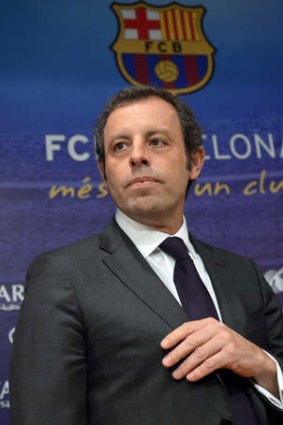 Sandro Rosell is stepping down as president of Barcelona a day after a judge agreed to hear a lawsuit accusing him of allegedly hiding the cost of the transfer of Brazilian striker Neymar.