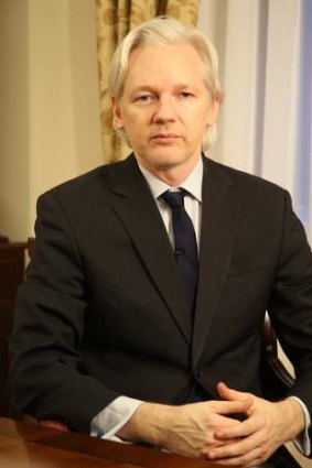 Skyped ... WikiLeaks founder Julian Assange.