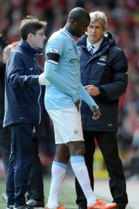 sidelined: Manchester City's midfield powerhouse Yaya Toure.
