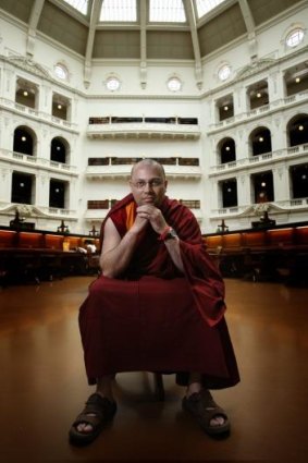 Clarke Scott, in 2008, when he was a Buddhist monk named Loden Jimpa.