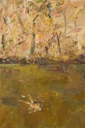John R. Walker's <i>Revisiting the Boat on the Bank</i> in the <i>Here I give thanks</i> exhibition at the ANU Drill Hall Gallery.
