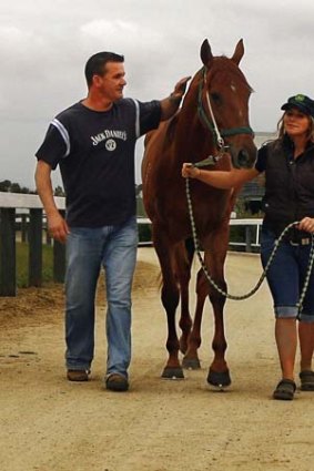 New Zealand trainer Shaune Ritchie, seen here with his fiancee Alison Bremner and his Cox Plate entrant Magic Cape in 2007, expects Miss Artistic to threaten over 1400 metres.