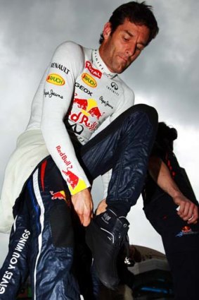''Good to get some points'' &#8230; Webber is happy with his tally.