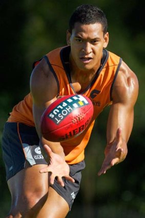 Big ask: Israel Folau faces a tough challenge in his first AFL season.