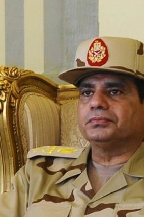 Real power: Egypt's de facto ruler, army chief Abdel-Fattah al-Sisi.