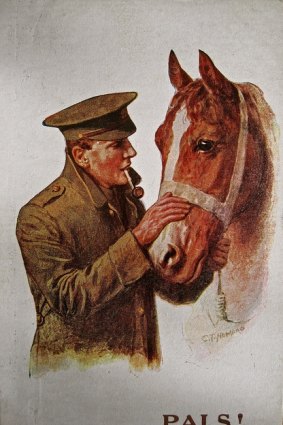 Pals: WWI soldier and companion.