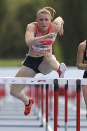 Sally Pearson wins the women's 100 metres hurdles at the IAAF Grand Prix in Rieti, Italy, on Sunday.