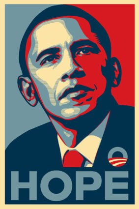 The 'Obama Hope' poster at the center of the controversy.
