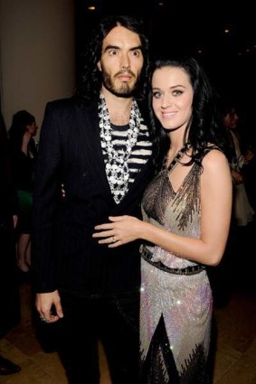 Coming to Australia ... Brand with fiance Katy Perry.