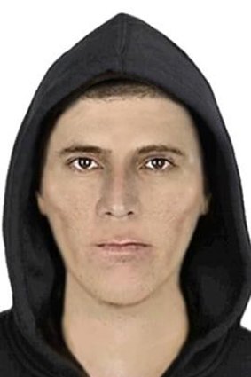 The offender is Caucasian and aged in his early 20s. He was wearing a dark-blue hooded top and black tracksuit pants, said police.