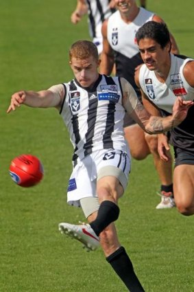 Newcomer: Collingwood's Kirk Ugle will play his first AFL match today.