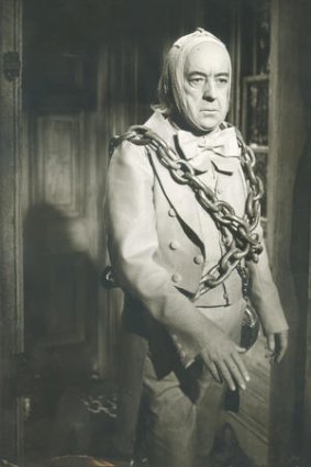 Sir Alec Guinness plays Marley's Ghost in the 1976 film <i>Scrooge</i>.