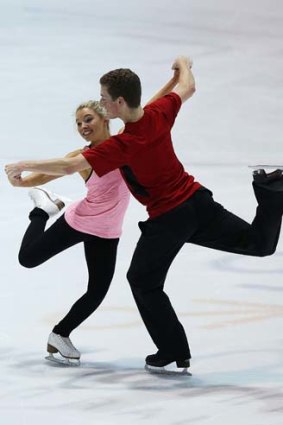 Figure skaters Greg Merriman and Danielle O'Brien.