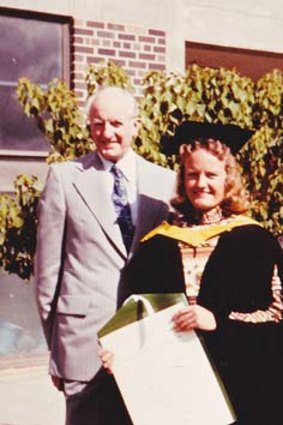 Jennifer Herrick at 22, a couple of months after the first assault, with her parents.