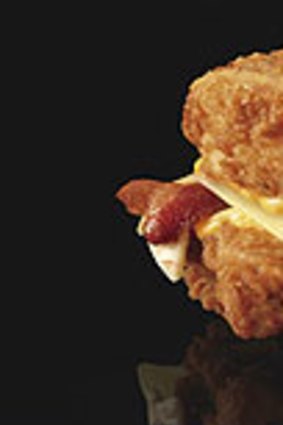 Fat chance ... KFC's bunless burger.