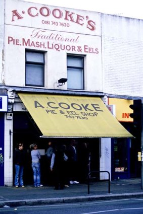 A. Cooke's Pie and Mash in Shepherds Bush is one of about 30 that remain in London.
