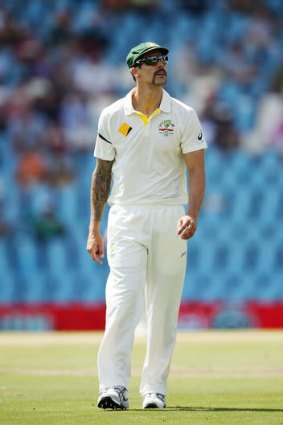 Mitchell Johnson during day two of the First Test in Centurion. "We've still got a long way to go."
