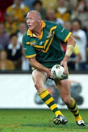 Craig Fitzgibbon during his playing days representing Australia against New Zealand in Brisbane in 2005.