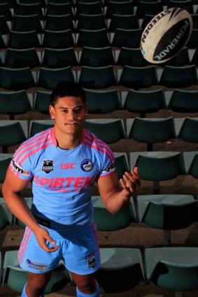 Family values ... supporting his mother and siblings is a priority for the Parramatta Eels player.