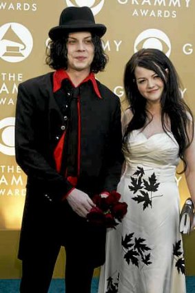 Musicians Jack and Meg White of The White Stripes at the  Grammys in 2004.