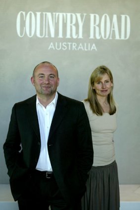 One-time Country Road CEO Ian Moir (pictured with designer Sophie Holt in 2003) now leads South Africa's Woolworths Holdings.