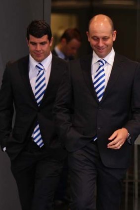 Put on a happy face &#8230; Michael Ennis and Todd Greenberg.