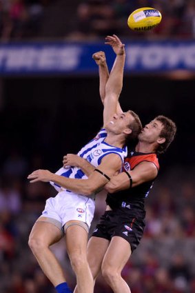 Close challenge: North Melbourne and Essendon are separated only by percentage.