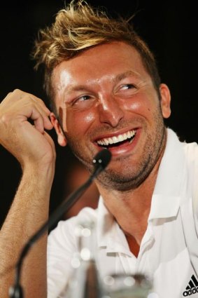 Ian Thorpe announces his comeback at today's media conference.