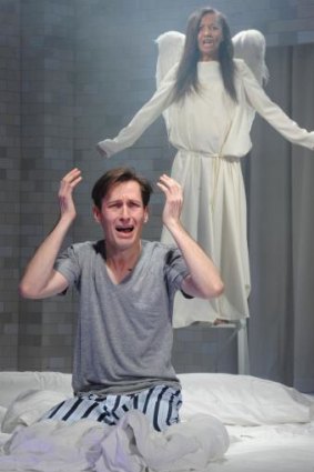 Top billing: Luke Mullins and Paula Arundell in <em>Angels in America</em>, winner of Best Play. 