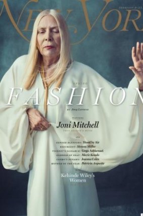 Joni Mitchell on the cover of <em>New York</em> magazine this year.