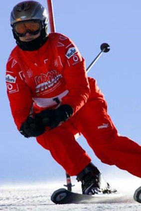 Accident: Schumacher skiing in 2006.