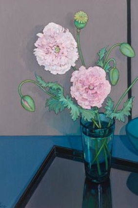 <i>Opium poppies with turquoise bowl</i>, Criss Canning 2010.