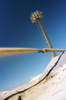 A sand mining operation on Stradbroke Island.