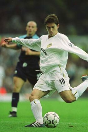 Harry Kewell in his early days playing for Leeds United.
