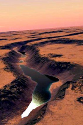Mars marvel ... how the Shalbatana lake may have looked.