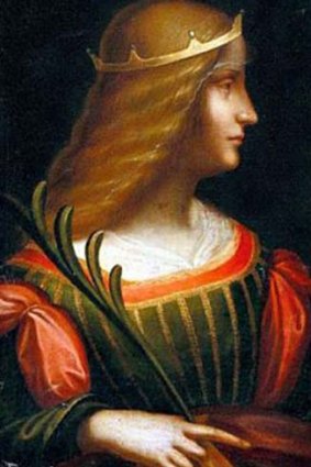 The completed painting Isabella d'Este.