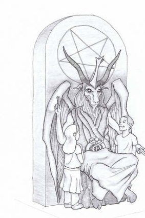 Proposed monument that the New York-based Satanic group wants to place at the Oklahoma state Capitol.