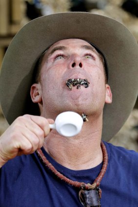 Shane Warne on set of TV show I'm a Celebrity Get Me Out Of Here.